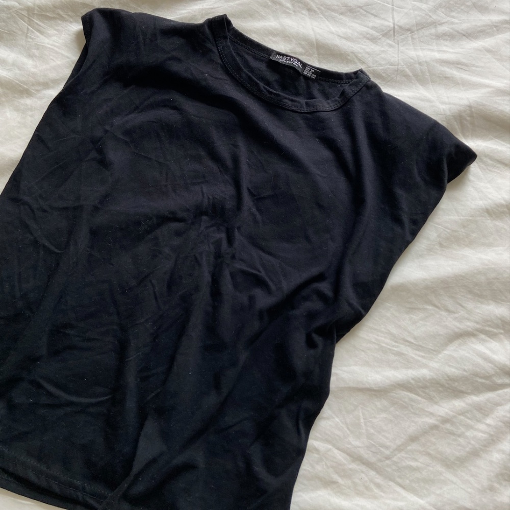 Know the Basics Shoulder Pad Tank Top